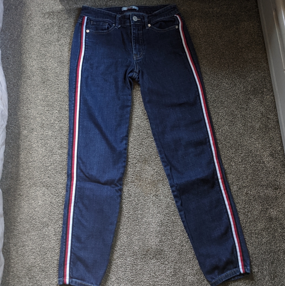 Tommy Hilfiger Logo Stripe Skinny Jeans -SOLD